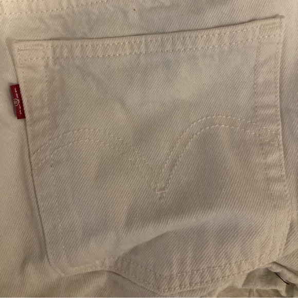 Levi’s 501 white embroidered jean shorts - Picture 5 of 7
